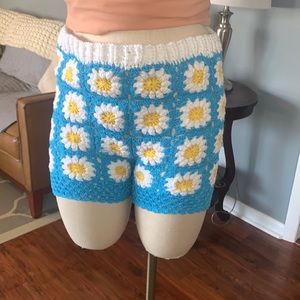 Handmade afghan  Daisy shorts